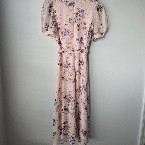 DKNY Pink Floral Wrap Dress 8 - Picture 10 of 15